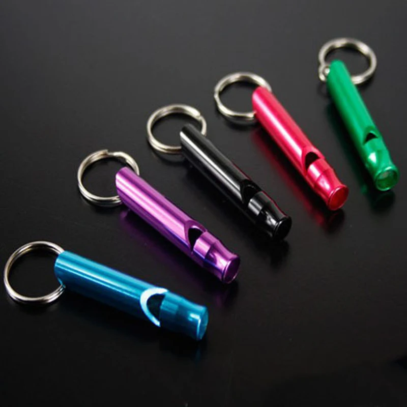 Outdoor Camping Travel Survival Equipment Aluminum Alloy Metal Training Aids Parrot Bird Pigeon Pet Whistle 20pc/lot