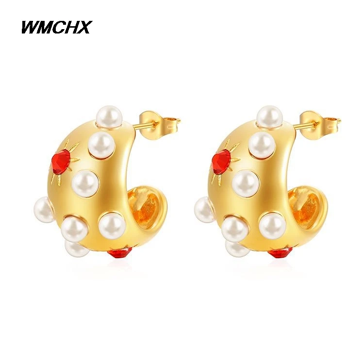 Women's fashion metal brushed rhinestone droplet shaped earrings