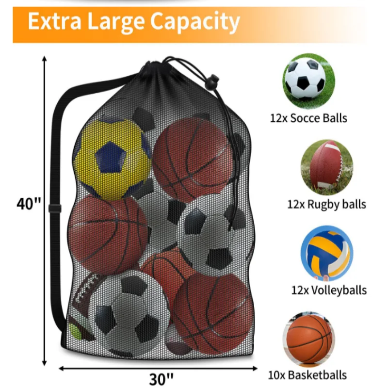 ISURE MARINE Large Capacity Mesh Storage Bag Balls Storage Bag Multifunctional Waterproof And Breathable Storage Bag