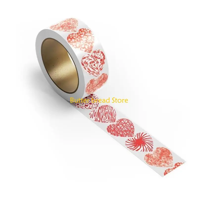 W89C Valentine's Day Gift Sticker Self-Adhesive Sticker Heart Labels Love Sticker