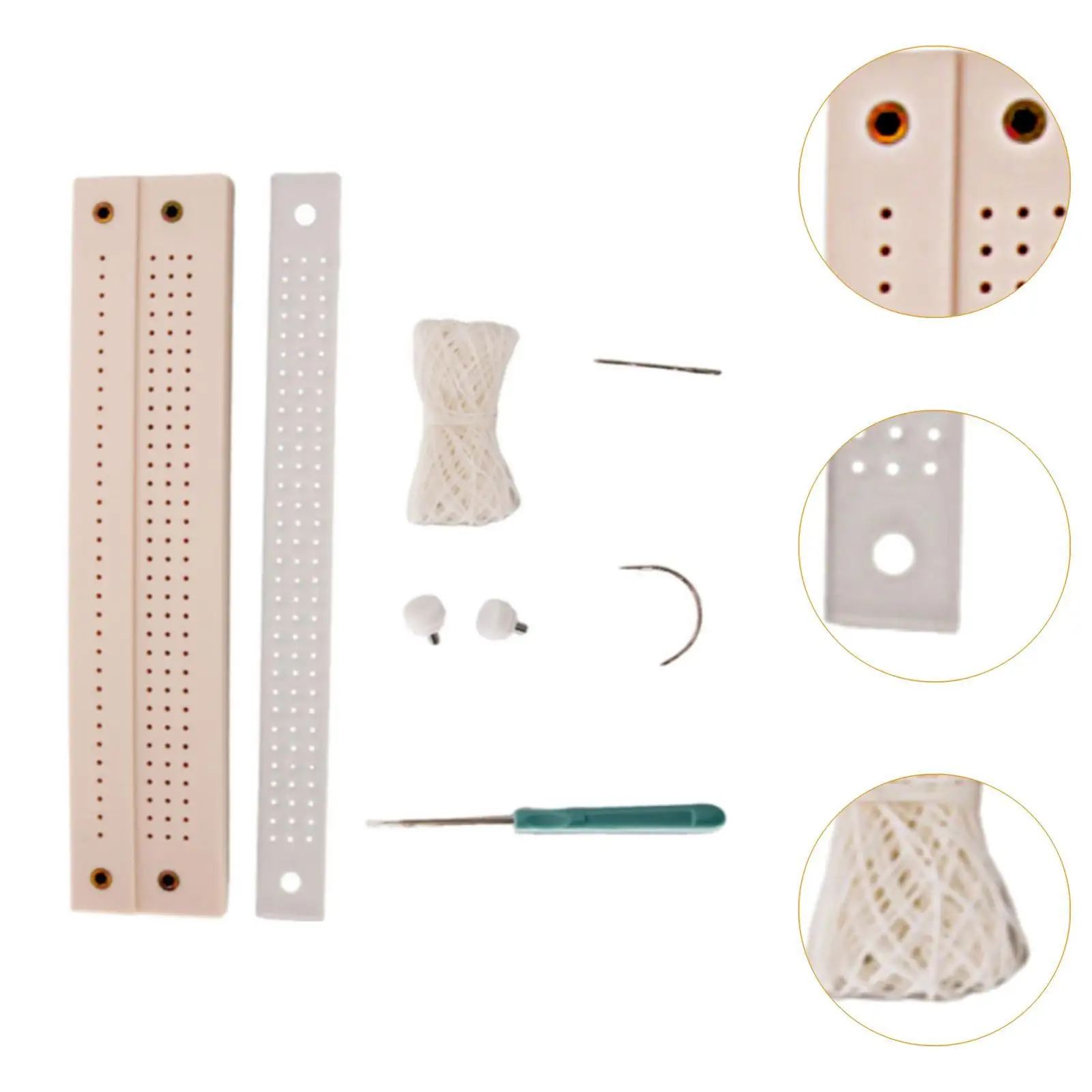 Book Binding Kit 15 M Waxed Thread Hand Bookbinding Tool Book Binding Starter Tool for DIY School Documents Handbook Cardboard