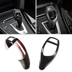 1Pcs Carbon Fiber Car Gear Shift Head Trim Panel Frame Gear Knob Cover For BMW F20 F30 F31 F34 X5 F15 X6 F16 X3 F25 X4 F26 F10