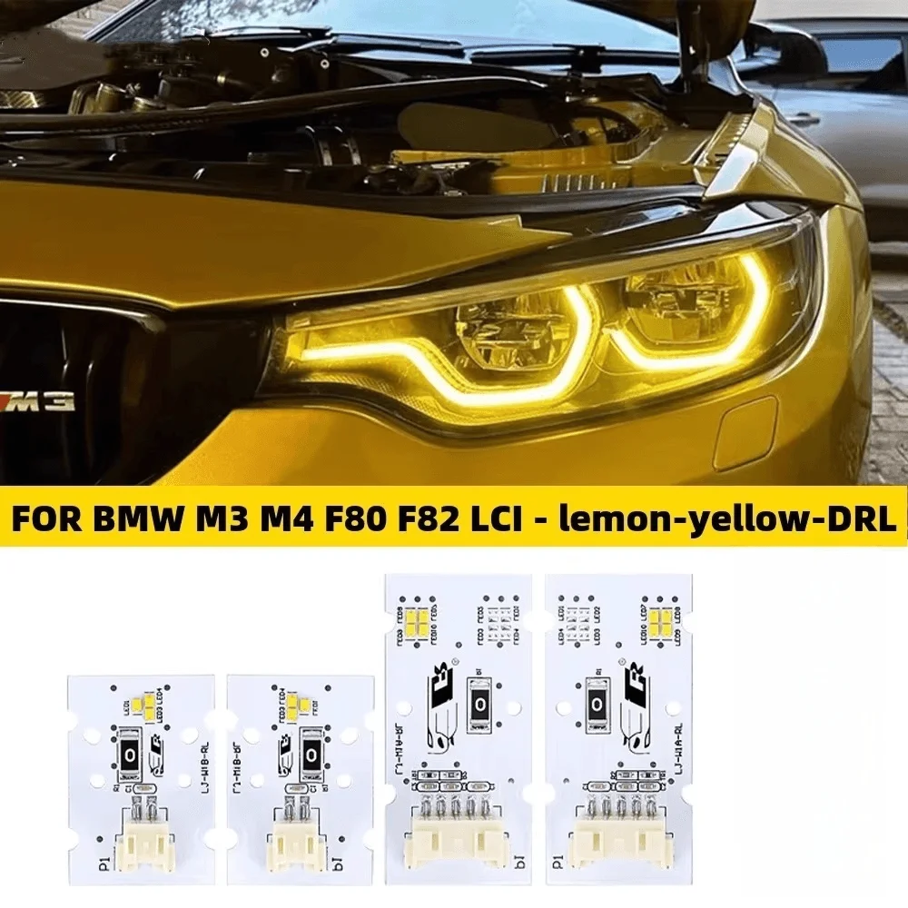 

NEW Headlight LED Module Daytime Running Light LED Boards Lemon Yellow for BMW M3 M4 CSL F80 F82 F83 LCI