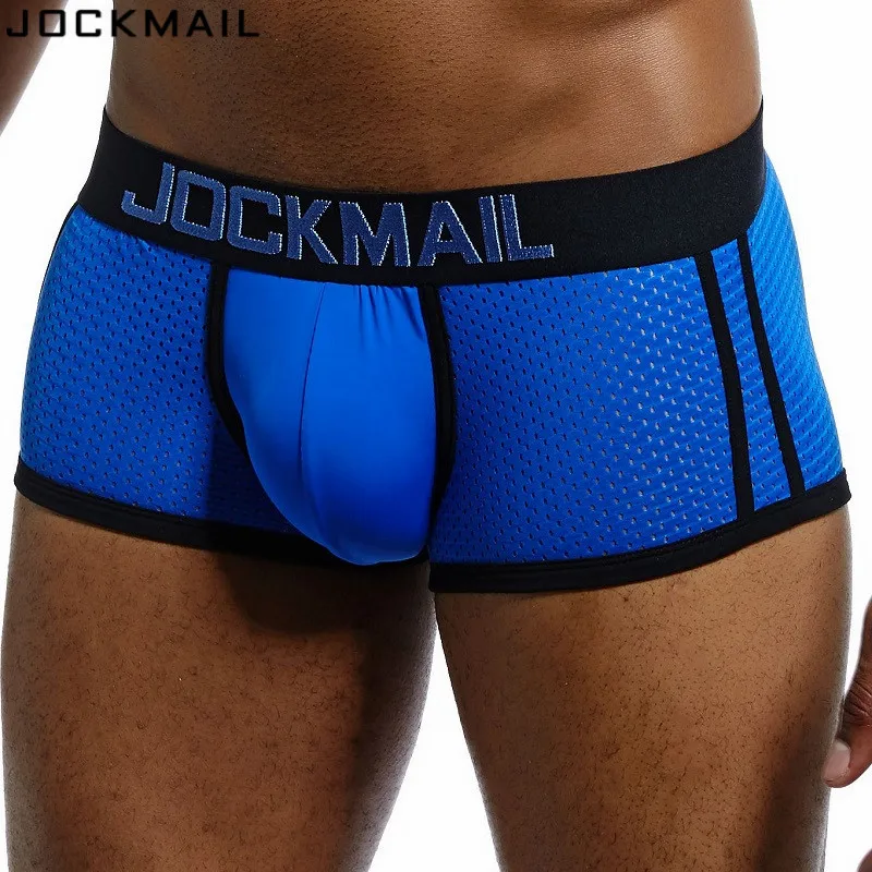 JOCKMAIL 4Pcs Man Underpants Boxershorts Men Boxers Male Breathable Ice Silk Mesh Quick Drying Underwear Men’s Panties Boxer