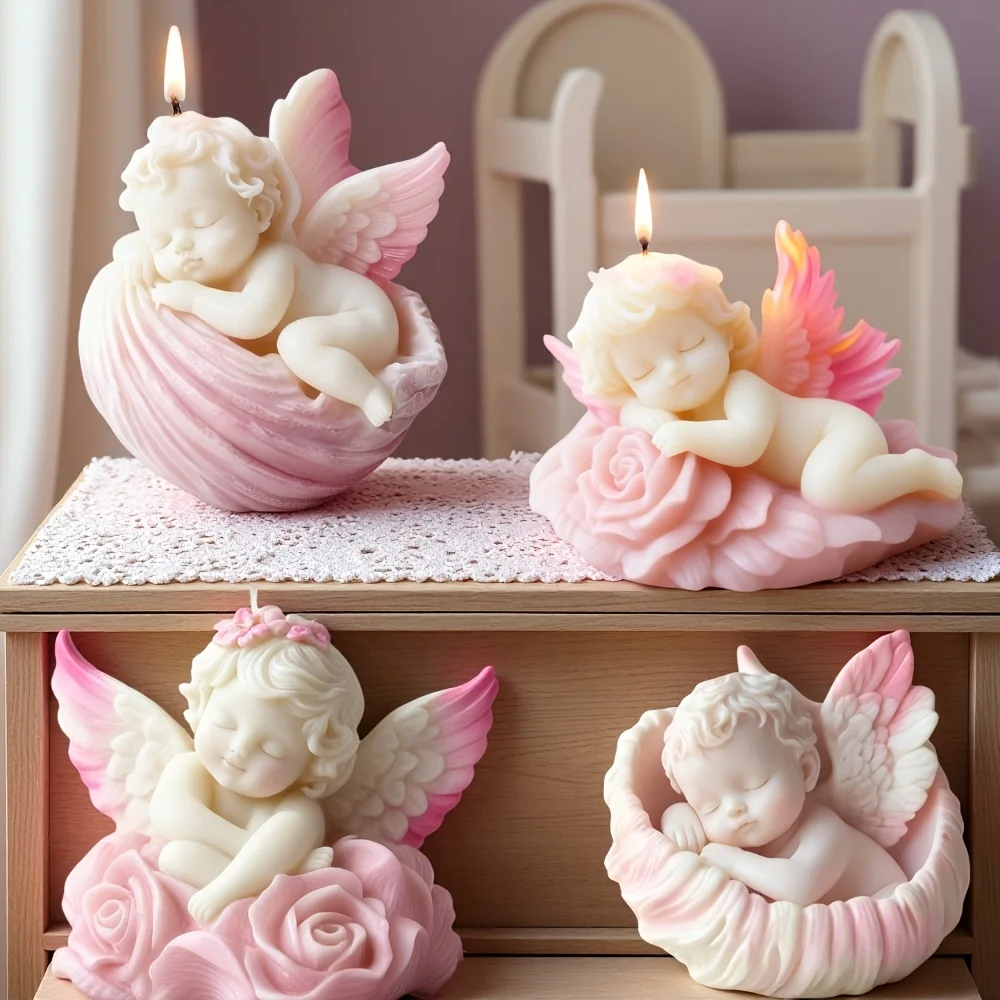 

3pcs Angel Resin Mold Suitable for Epoxy Resin/Plaster/Wax - Reusable Angel Tree Frame with Removable Molds