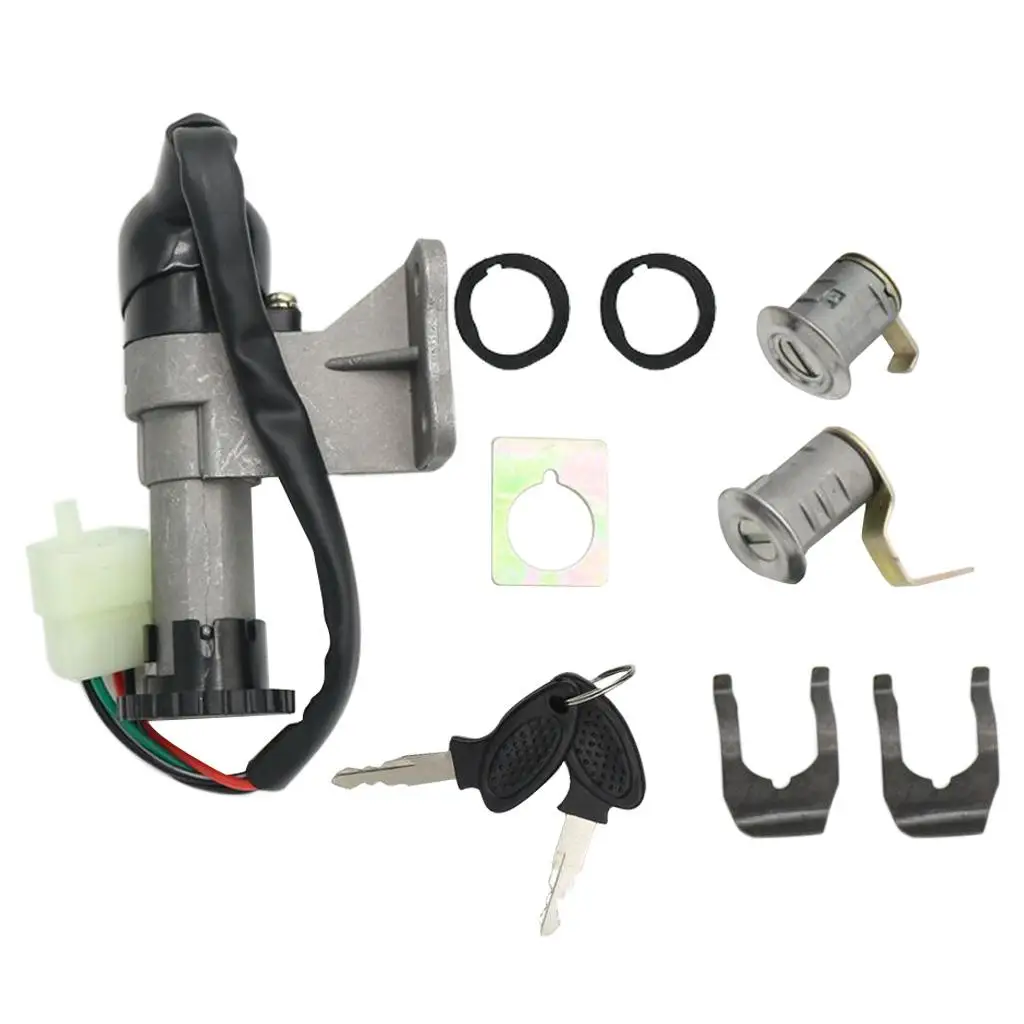 Ignition Key Switch Replacement Kit for GY6 50cc 125cc 150cc Scooter Mopeds Aluminum Alloy Durable - view 2