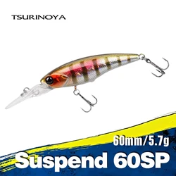 TSURINOYA 60mm 5.7g 0-3.7m SHAD Fishing Lure 60SP Minnow Explorers Artificial Suspending Hard Baits Long Casting Model Crankbait