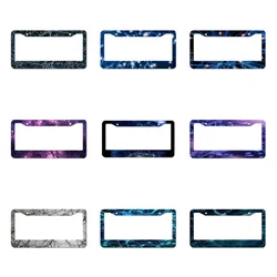 Anime Magician Series American Standard Aluminum Alloy Car License Plate Cover Car Accessories Waterproof License Plate Cover