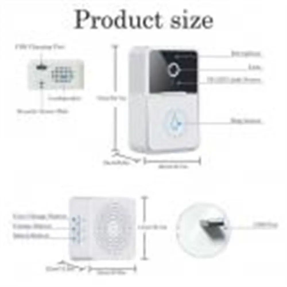 Wireless Night Vision Cam WiFi Video Doorbell Door Bell Ring Security Intercom Phone Camera Door Bell