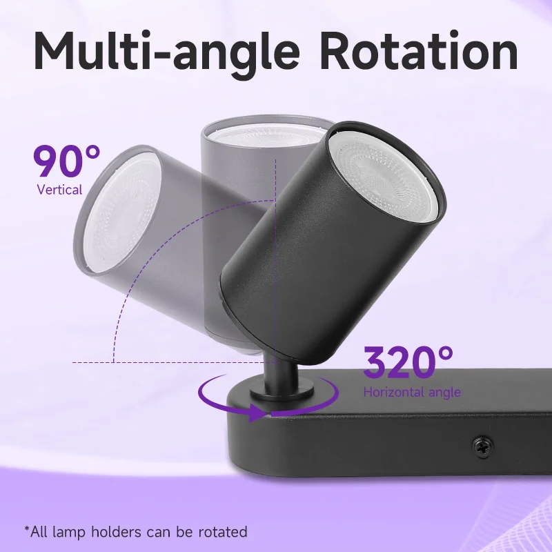 Led Spotlight Replaceable GU10 Bulb Track Light 110V 220V Led Ceiling Lighting Indoor for Home Decor Kitchen Fixture Track Light