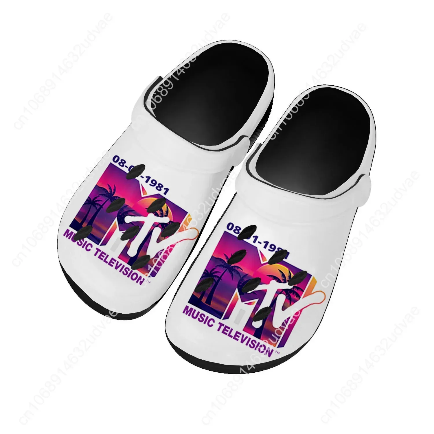 Mtv Music Television أحذية ماء رجل إمرأة مريح حديقة المنزل قباقيب تخصيص الصنادل الشاطئ ثقب تنفس النعال #2