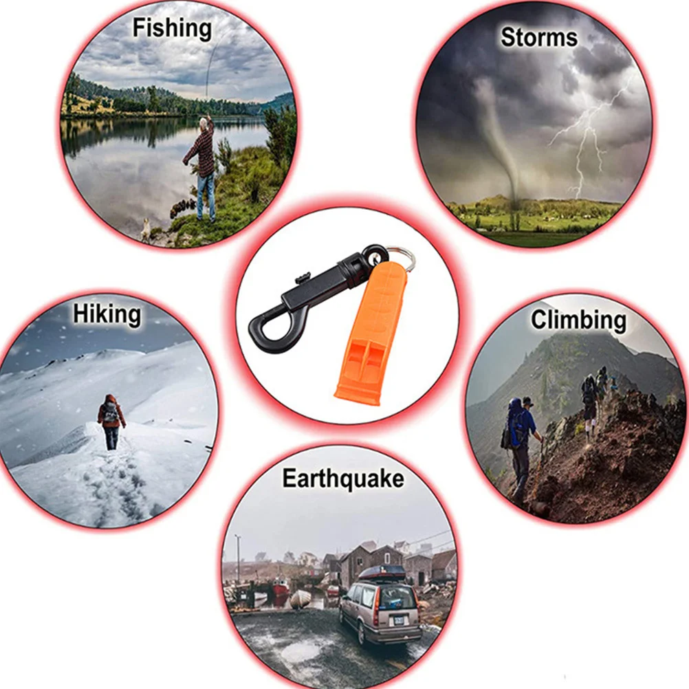 

10pcs Survival Whistle Rescue Camping Hiking Emergency Safety Outdoor Boating Lightweight Portable Signal Dog