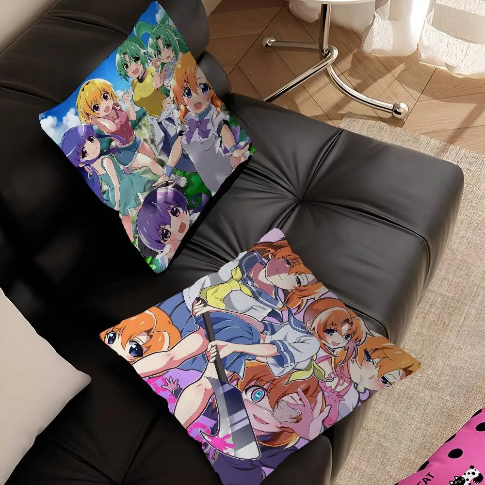 

Anime Vintage Higurashi When They Cry Office Cushion Pillowcase Car Cushion Cover45X45CM Lumbar Pillowcase Sofa Pillowcover
