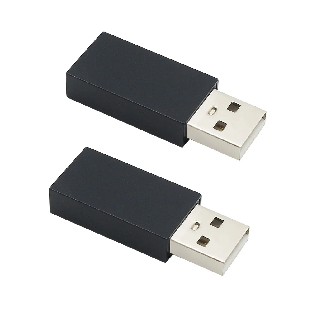 

2Pcs USB 3.0 Male to USB Female Extension Cable Adapter Aluminum Alloy Shell Strong Protective Block Data Transmission