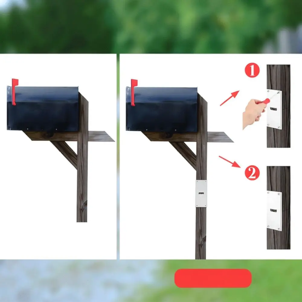 Outdoor Wood Post Extension Bracket For 4x4 Post Mailbox Pole Strengthening Connector Garden Fence Raising Tool