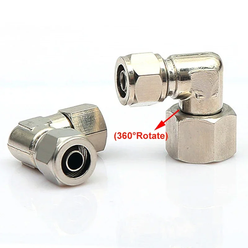 Nickel-plated copper internal thread external thread 1/8” 1/4” 3/8” 1/2” inch thread (PT) trachea quick connector 4 6 8 10 12 mm