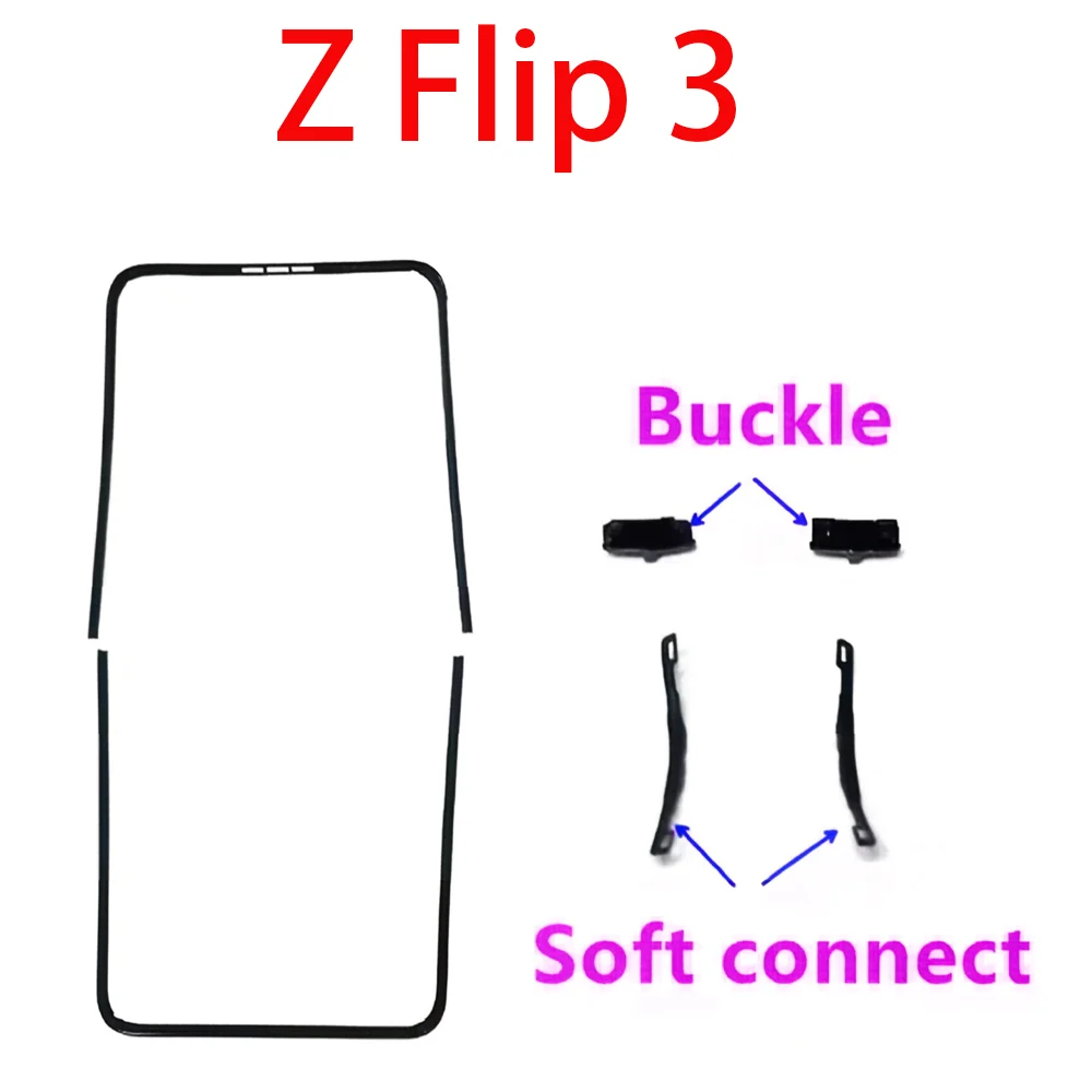 Edge Strips For Samsung Galaxy Z Flip 6 5 4 3 5G F741 F731 F721 F711 F707 Middle Frame Stand Housing Bezel Replace Repair Parts