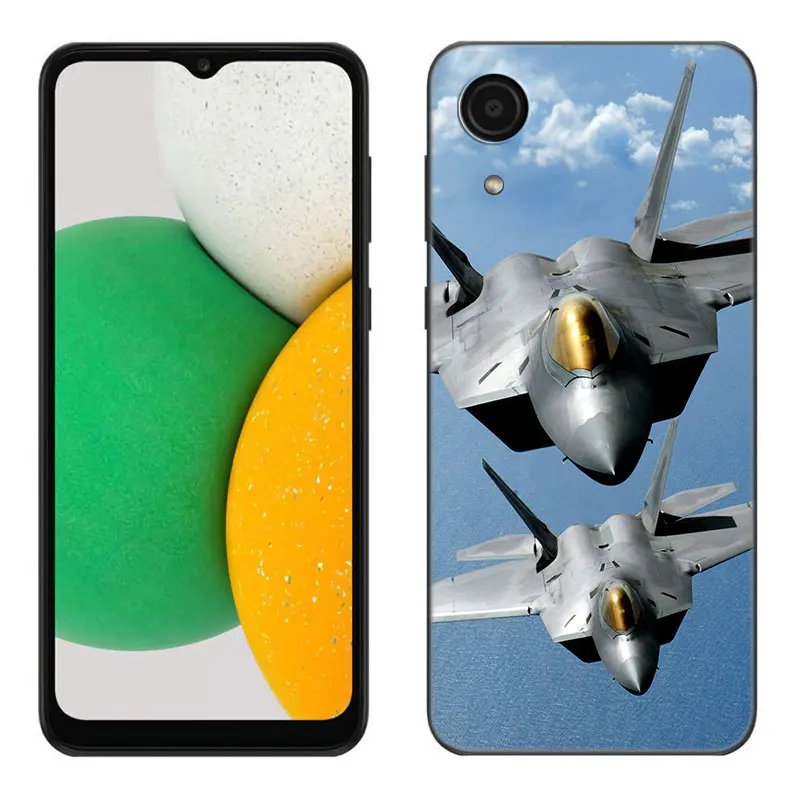 Air Force Fighter Phone Case For Samsung Galaxy A01 A03 Core A04 E A02 A05 A10 A20 A21 A30 A50 S A6 A8 Plus A7 2018 Black Cover