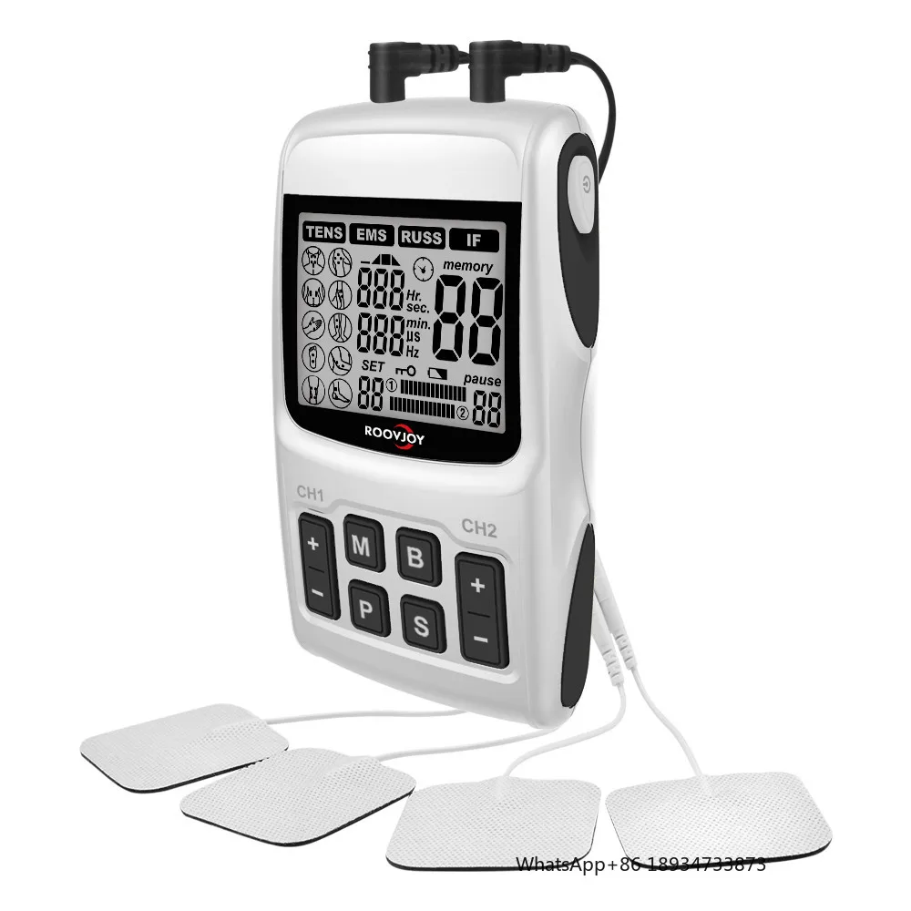 4 in 1 Interferential if Current Dual-Channel TENS Unit Effective Muscle Training Physical Therapy Equipment 1 Year Warranty