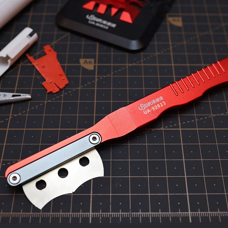 Ustar Light Alloy Shaped Hand Saw With 5 Special-Shaped Saw Blades For Assembly Gundam Model Hobby Building Making Tools DIY