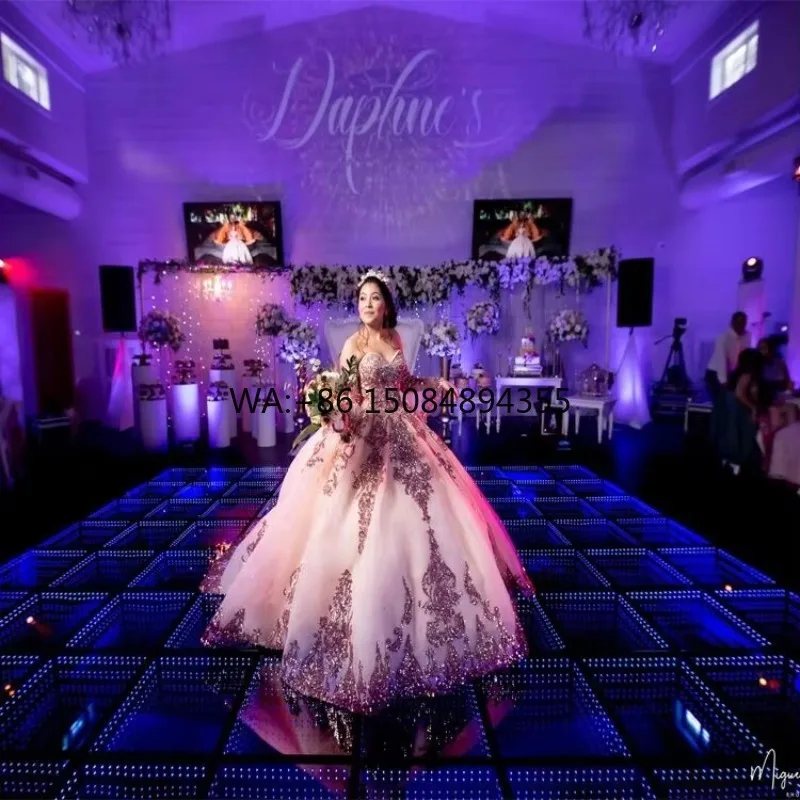 

High Gloss 3d Starlight Infinity Mirror Led Dance Floor for Wedding