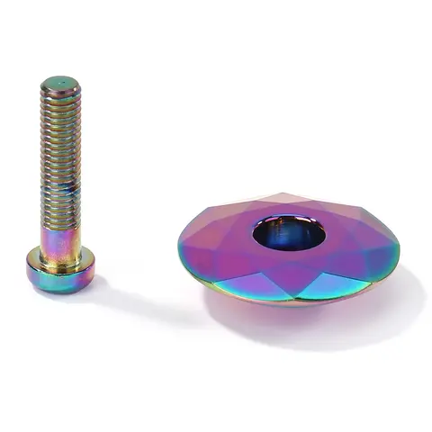 1-1/8 tums bärbart cykelstyrlagerskydd Bränd blå cykelstyrlagerskydd med skruv för 28,6 mm gaffelhuvudrör 8 best sales topplock för stång - №6