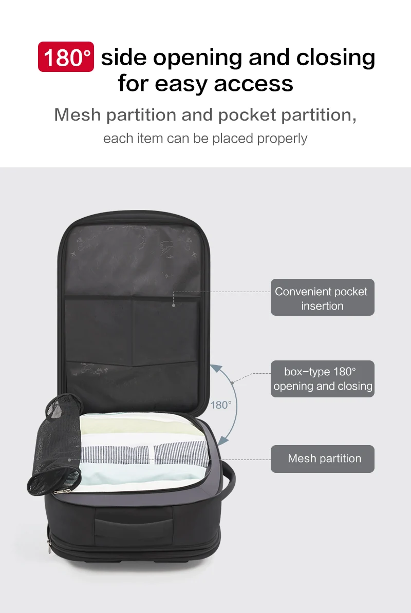 OIWAS Large Capacity Expandable Laptop Backpack USB Charging Port 17.3Inch Waterproof Business Travel Computer Bag for Men Women