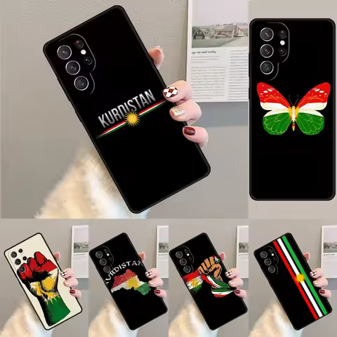 Kurdistan Flag phone case Cover For Samsung Galaxy S24 S25 Ultra S21 S22 Ultra S10E Note 10 Plus Note 20 FE S23