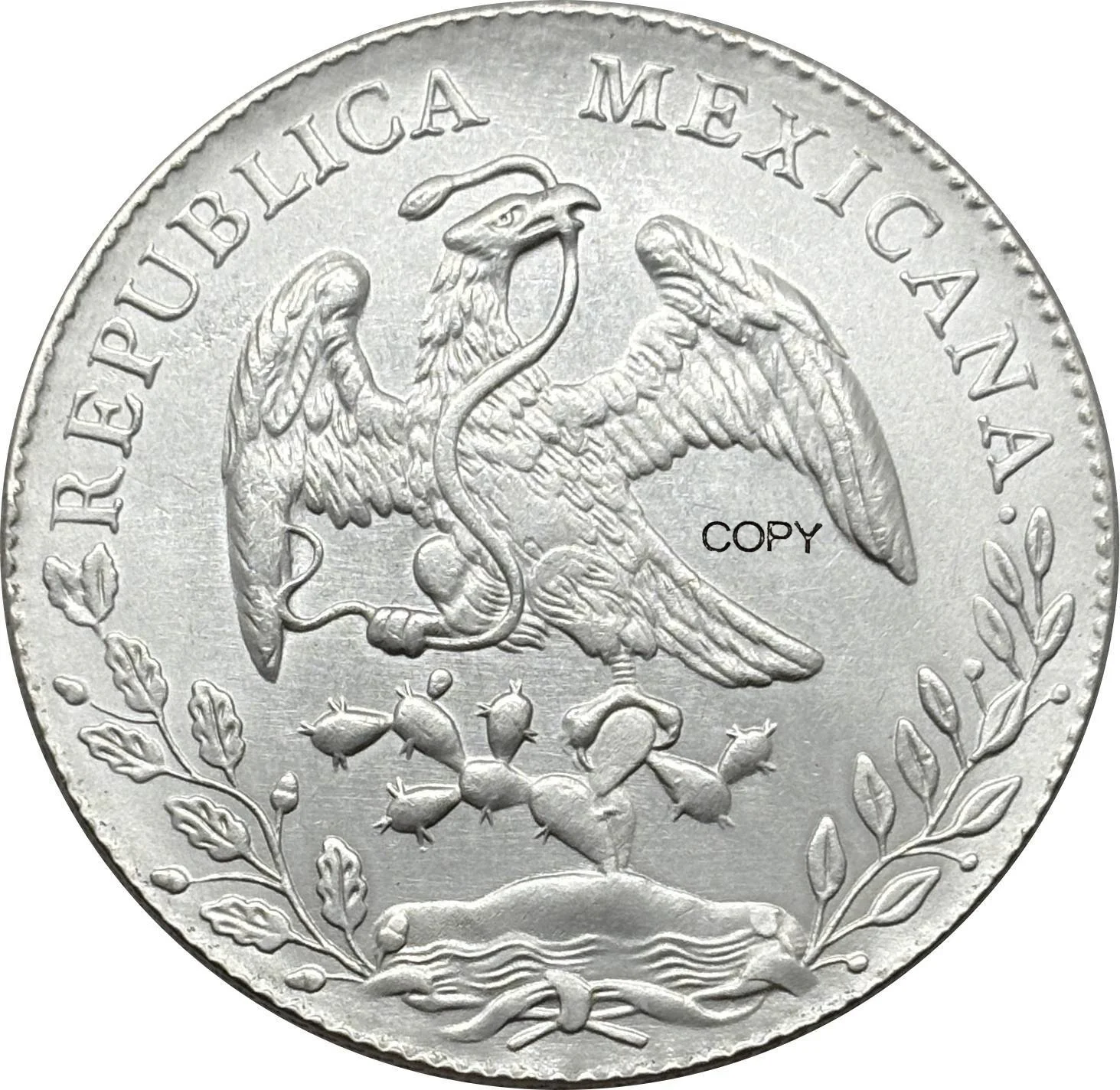 Mexico 1875 FR 8 Reales Republic Mexicana Silver Plated Copy Commemorative Coin Ww2 Moneda Collectible Coins