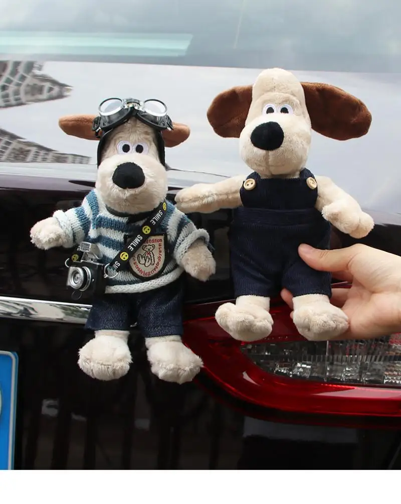 

24Cm Wallace&gromit Stuffed Toys Plush Dolls Cute Cartoon Car Ornaments Interior Car Rear Pendant Car Trunk Decorative Pendant