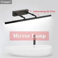 Modern LED Mirror Front Light 40/50/80CM Retractable Lighting Lamp Bathroom Bedroom Vanity Indoor Decor Silver Lights Lustre