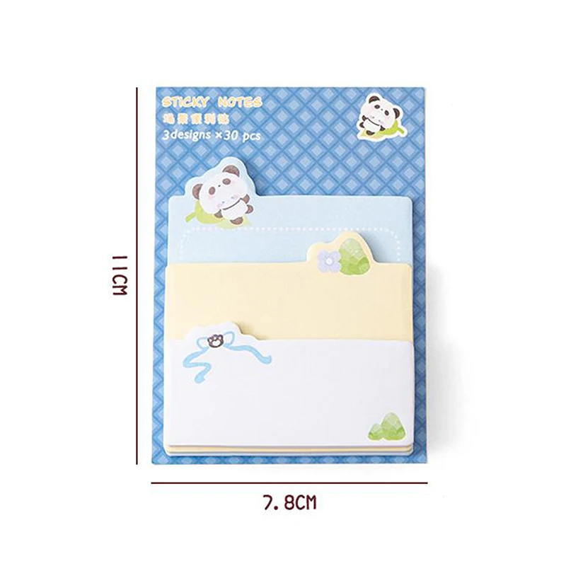 90Sheets Cartoon Cute Sticky Notes Kawaii Special-shaped Sticker Message Sticky Student Stationery School Office Supplies