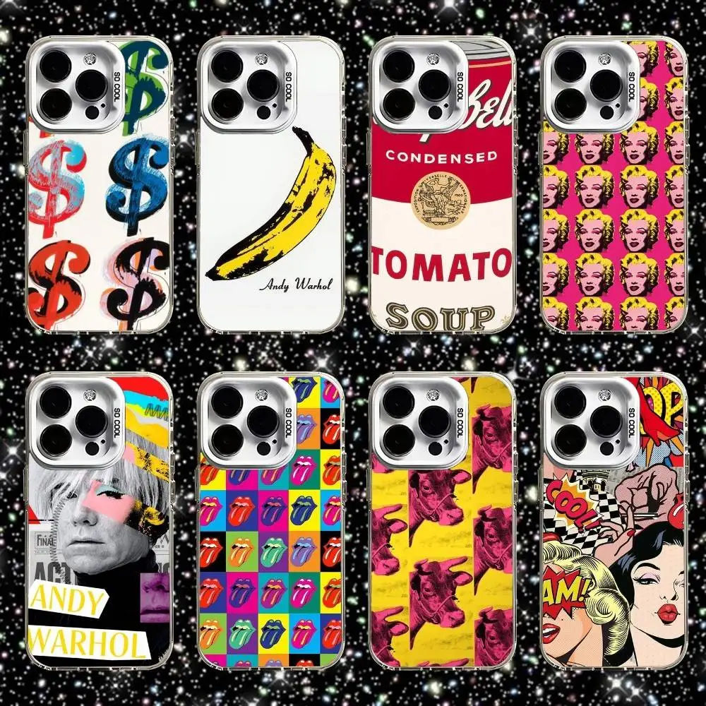 

Andy Warhol Art Phone Case For iPhone 16,15,14,13,12,11,Pro,XS,Max,Plus,Mini,SE White Candy Matte Shockproof Cover