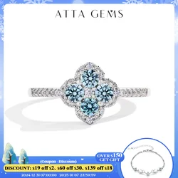 ATTAGEMS-Anillos clásicos de moissanita para mujer, Color DVVS1, Plata de Ley 100% S925, compromiso, boda, fiesta, regalo de joyería fina, nuevo