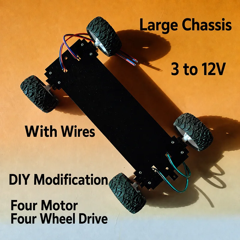 1Set Programmable 4WD Chassis DIY DC Car Base Independent Wheel Drive Small Large Size N20 Gear Motor Acrylic LPA Structure
