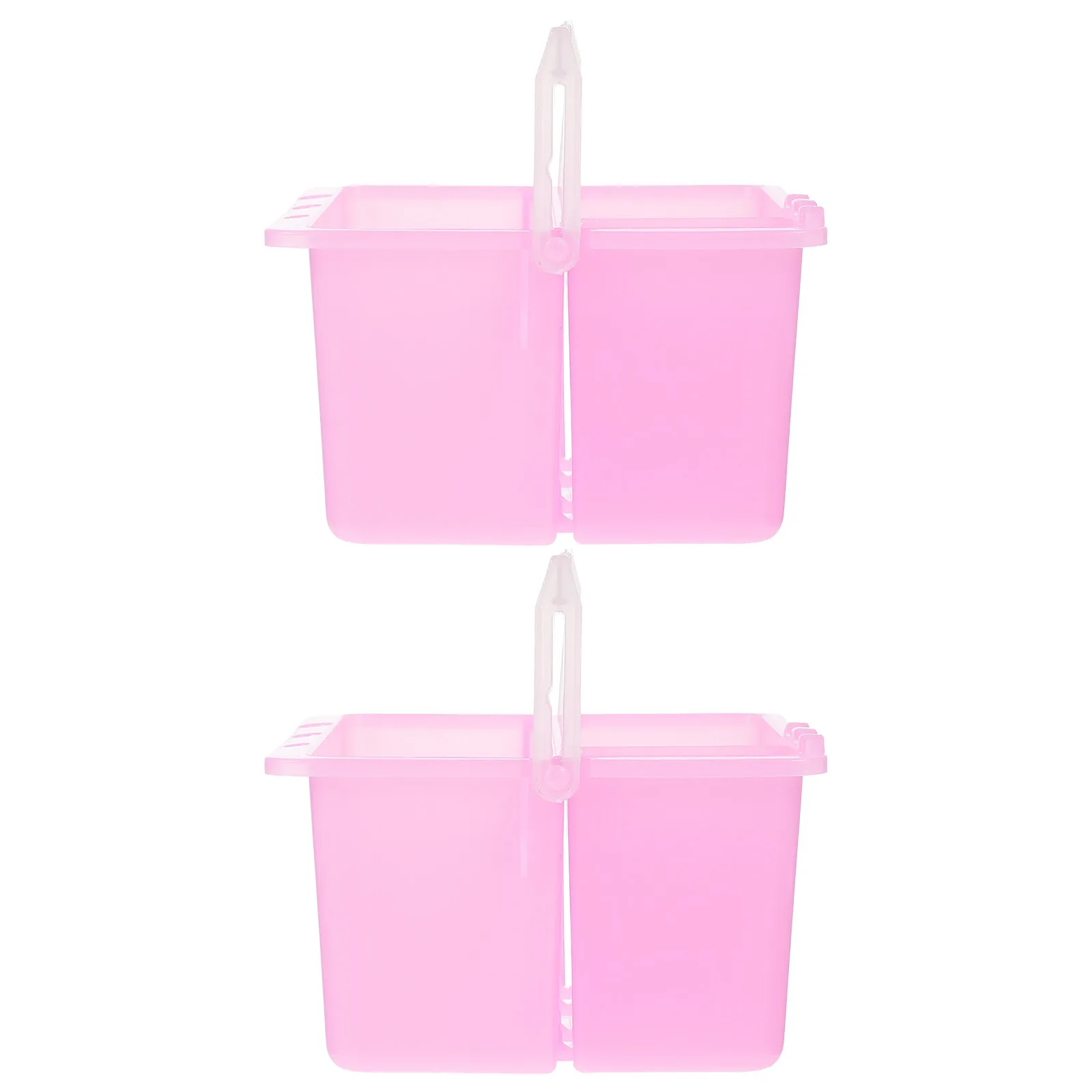 2Pcs Wash Brush Basin Plastic Painting Bucket for Artists Multi Functional Color Mixing Container with Handle Portable Art