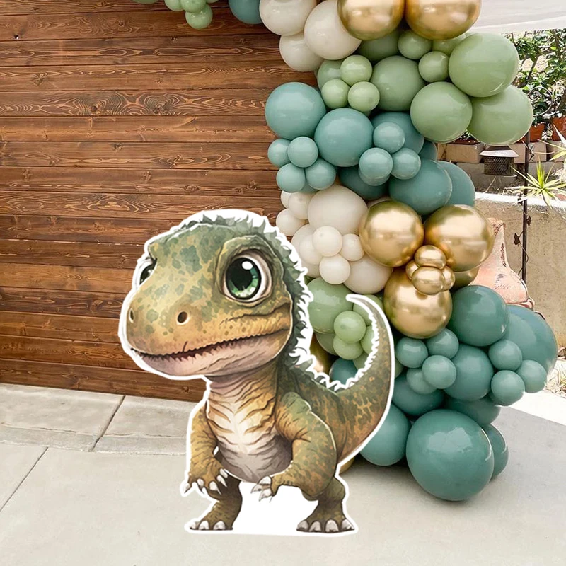 Dino Ausschnitte Dinosaurier Party Requisiten Geburtstags feier Dekorationen Schaumstoff Board Dino Standee Triceratops Rex Tany stropheus Dekor – Detail 6