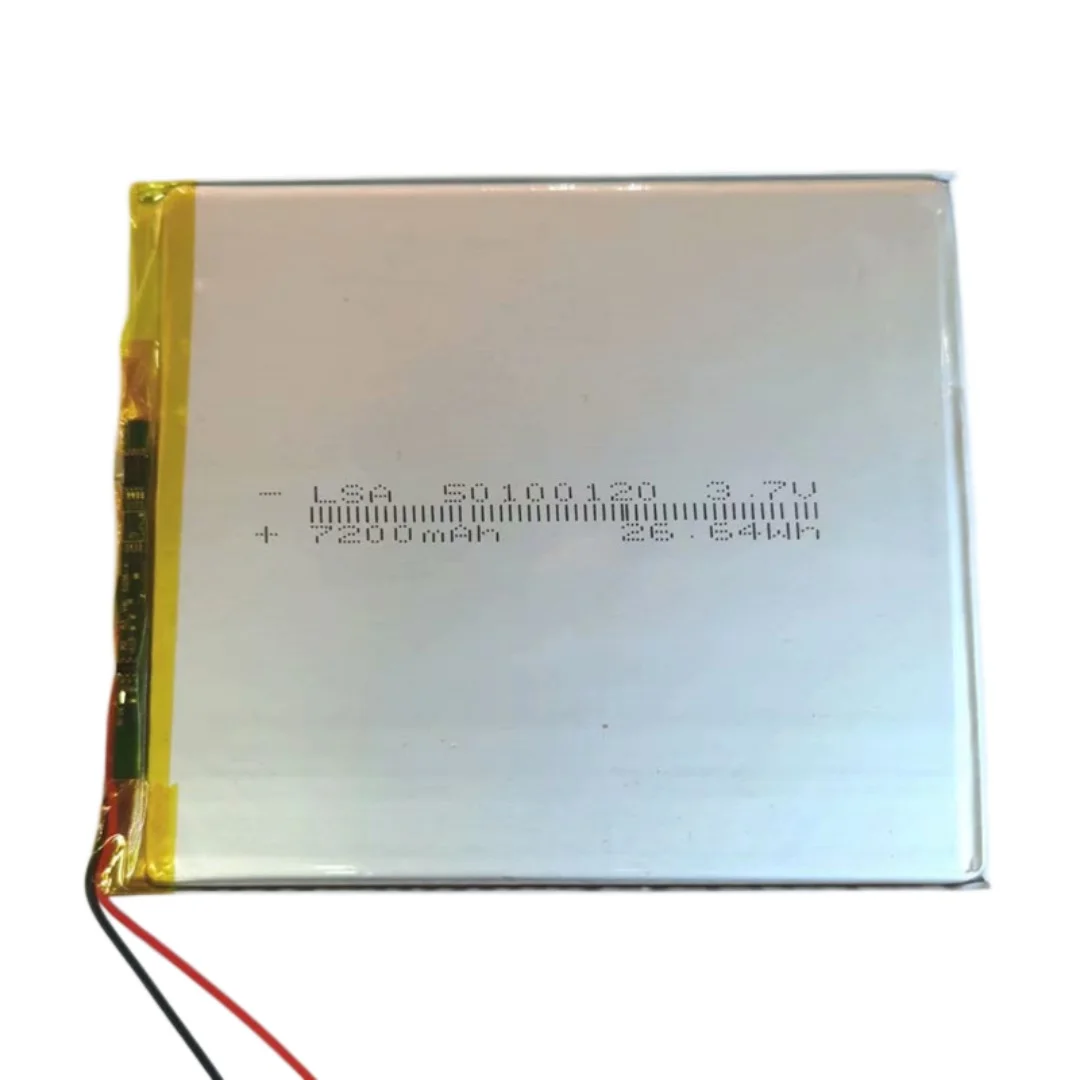 50100120 Li‑polymer Battery 3.7V 7200mAh Rechargeable Lithium Polymer Cell for Industrial Tablet Power Bank Portable Equipment