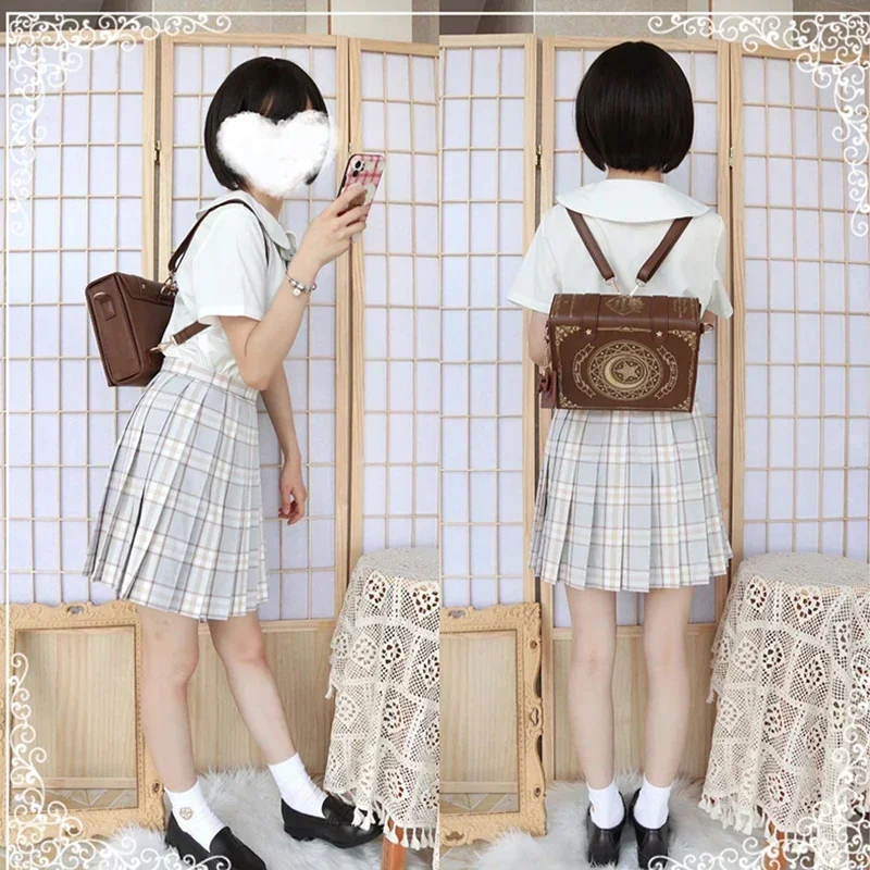 Anime Moon Magic Book Lolita Bag Girls Handbag Shoulder Bags JK Itabag Cosplay Backpack Leather Flap Schoolbag Gift