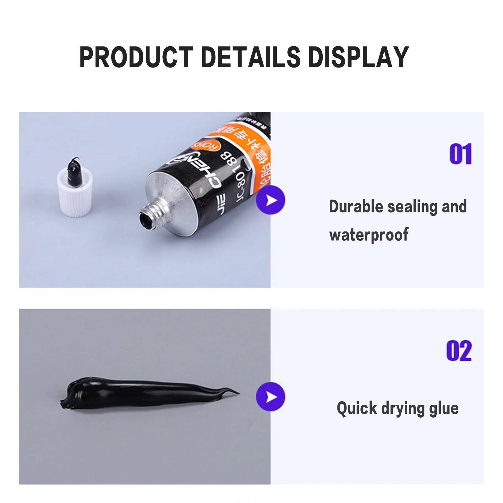 Car Rubber Tyre Repair Glue Quick Drying Formula Fast Repairs Waterproof Glue for Black Shoe Sealant Quick Dry