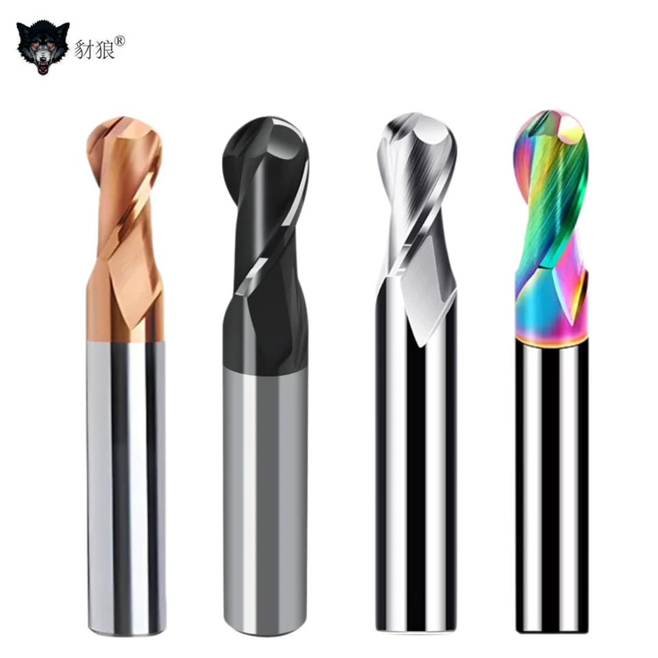 

Ball End Mill HRC60 2 Flute DLC Aluminum Cutter Tools R0.5 6mm Carbide CNC Milling For Aluminum, Copper and Acrylic Router Bit