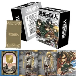 Genuine Attack on Titan Cards scheda di raccolta di animazione animata carta LP rara carte in metallo Album di carte limitato regali per bambini giocattoli