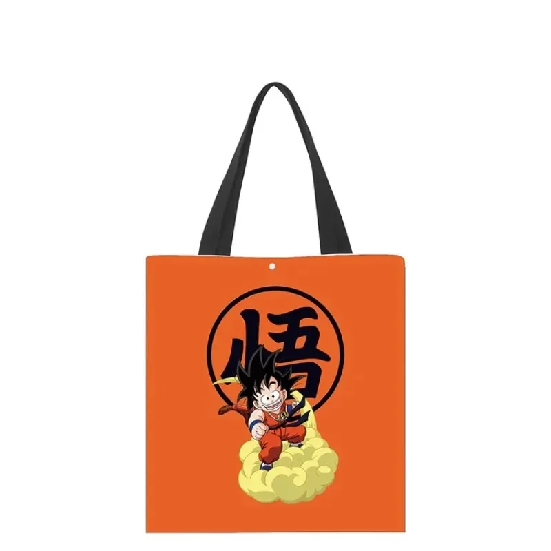 New Dragon Ball Tote Men's Canvas Bag Son Goku Large Capacity Shoulder Bag Student Bag Eco Bags Women's Reusable Shopping Bags