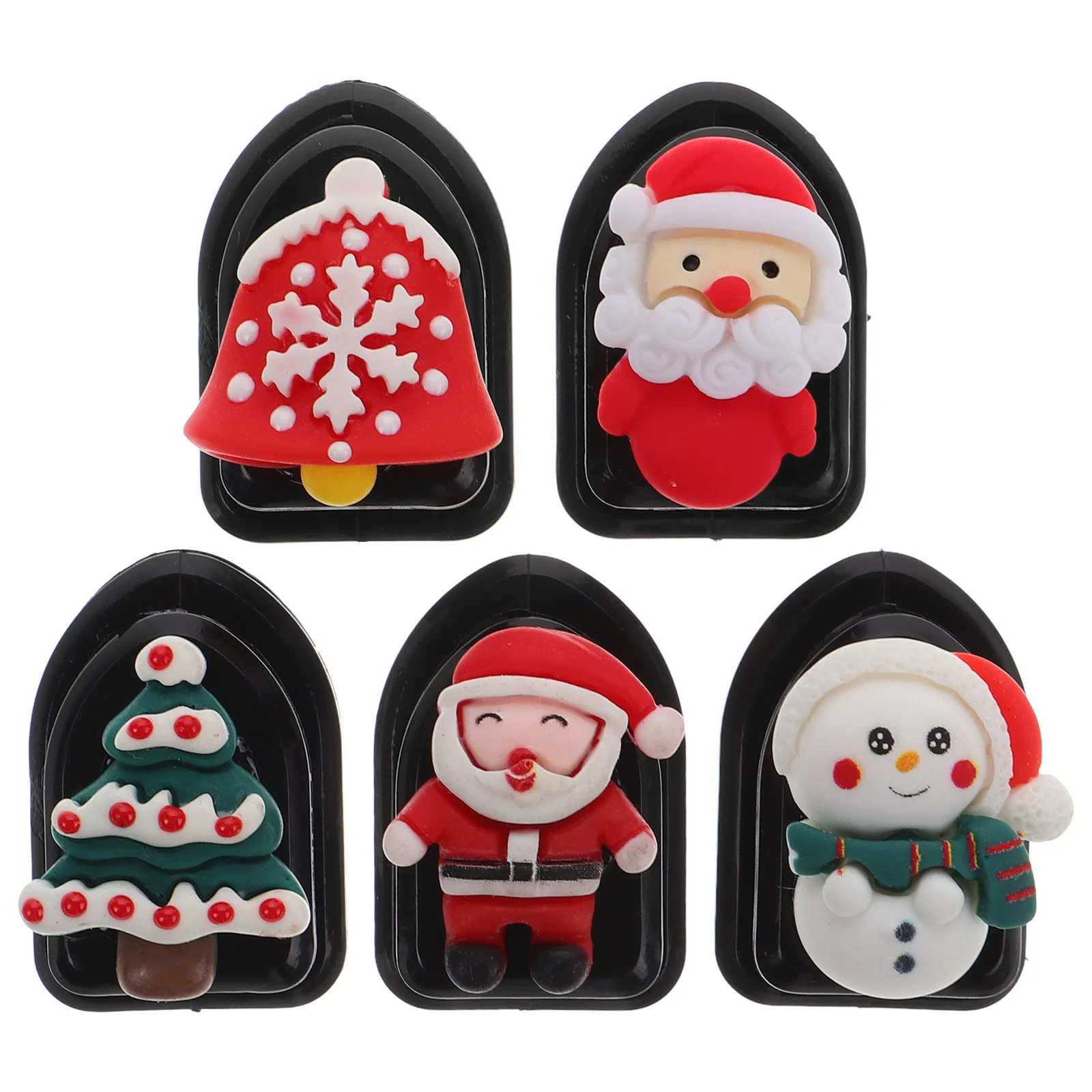 

5Pcs Festive Car Hooks Adhesive Hangers for Vehicle Interior Decoration Key Bag Mask Holder Removable Holiday Auto Accessory