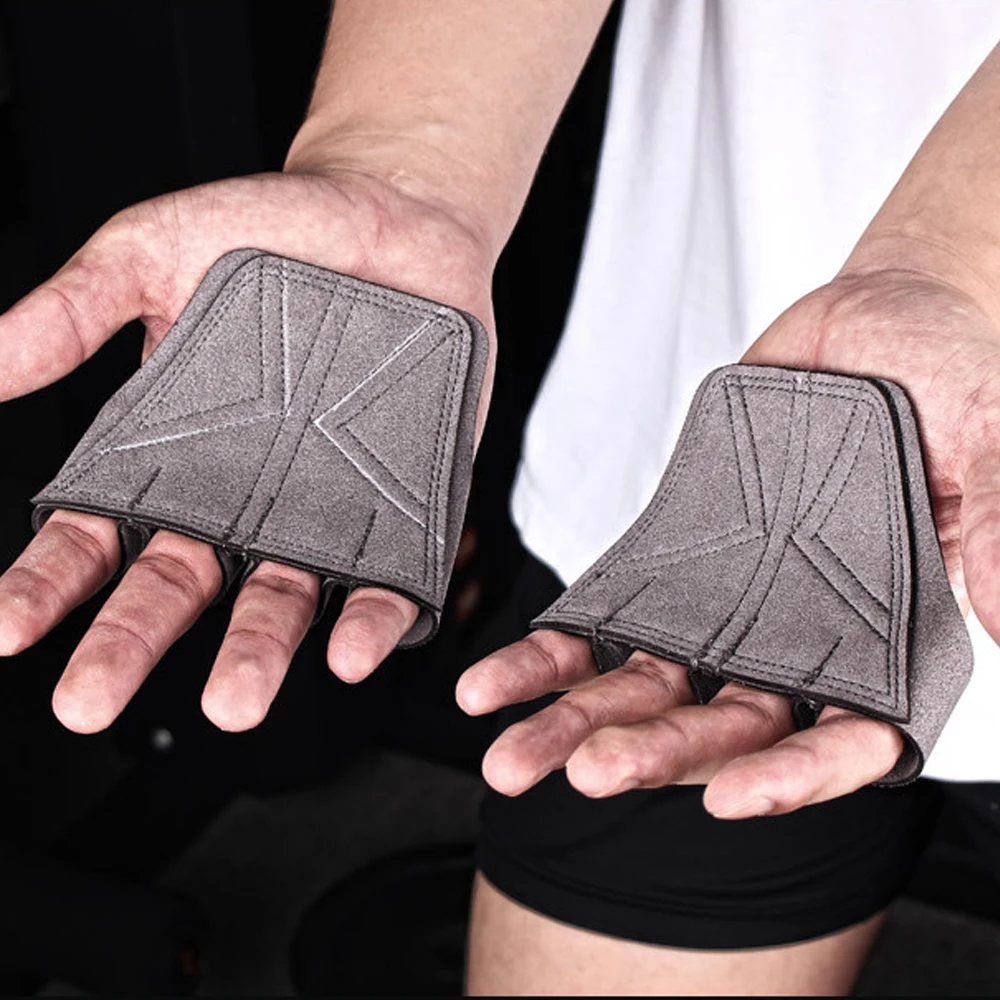 1 Pair Non-Slip Weightlifting Gloves with Palm Protection for Pull Ups and Workouts