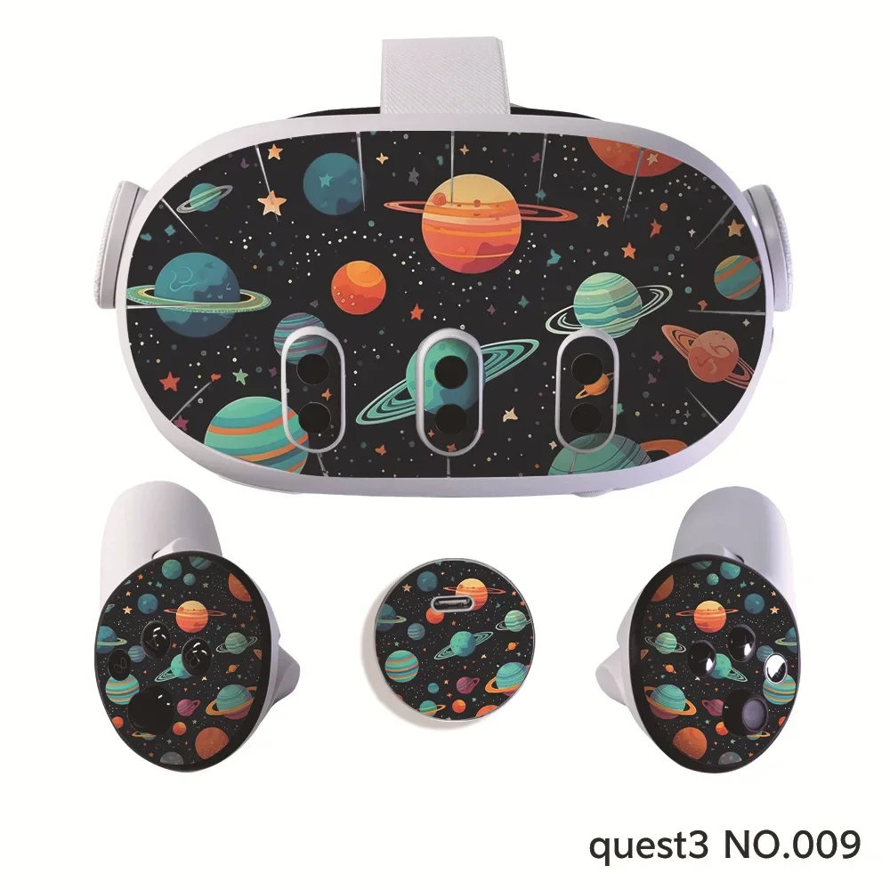 Suitable for Meta Quest 3/Quest 3 stickers with colored skin and protective film peeling without residue