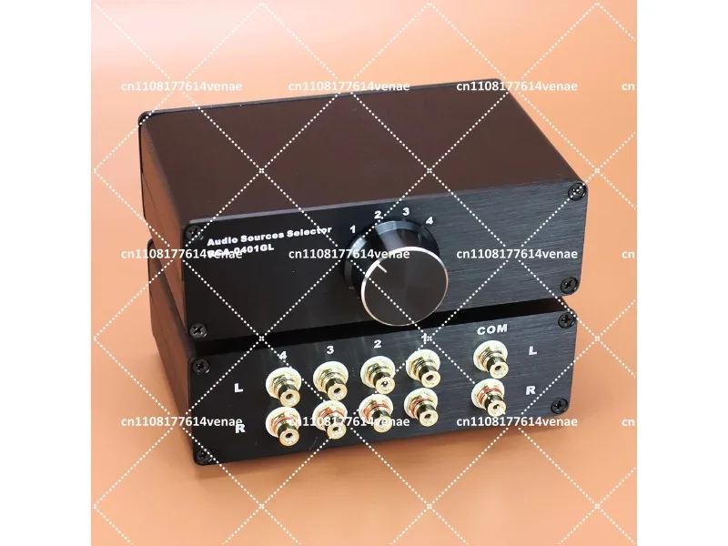 Dual Channel Audio Signal Switcher RCA High-End Audio Splitter Power Amplifier Manual Switcher 4-1 3-3 No Plug Needed