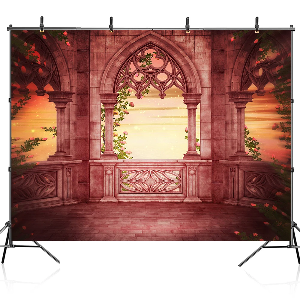 Fantasy Magic Gothic Style Door Photography Background for Children Portrait Photocall Vinyl Photographi Backdrop Photo Studio