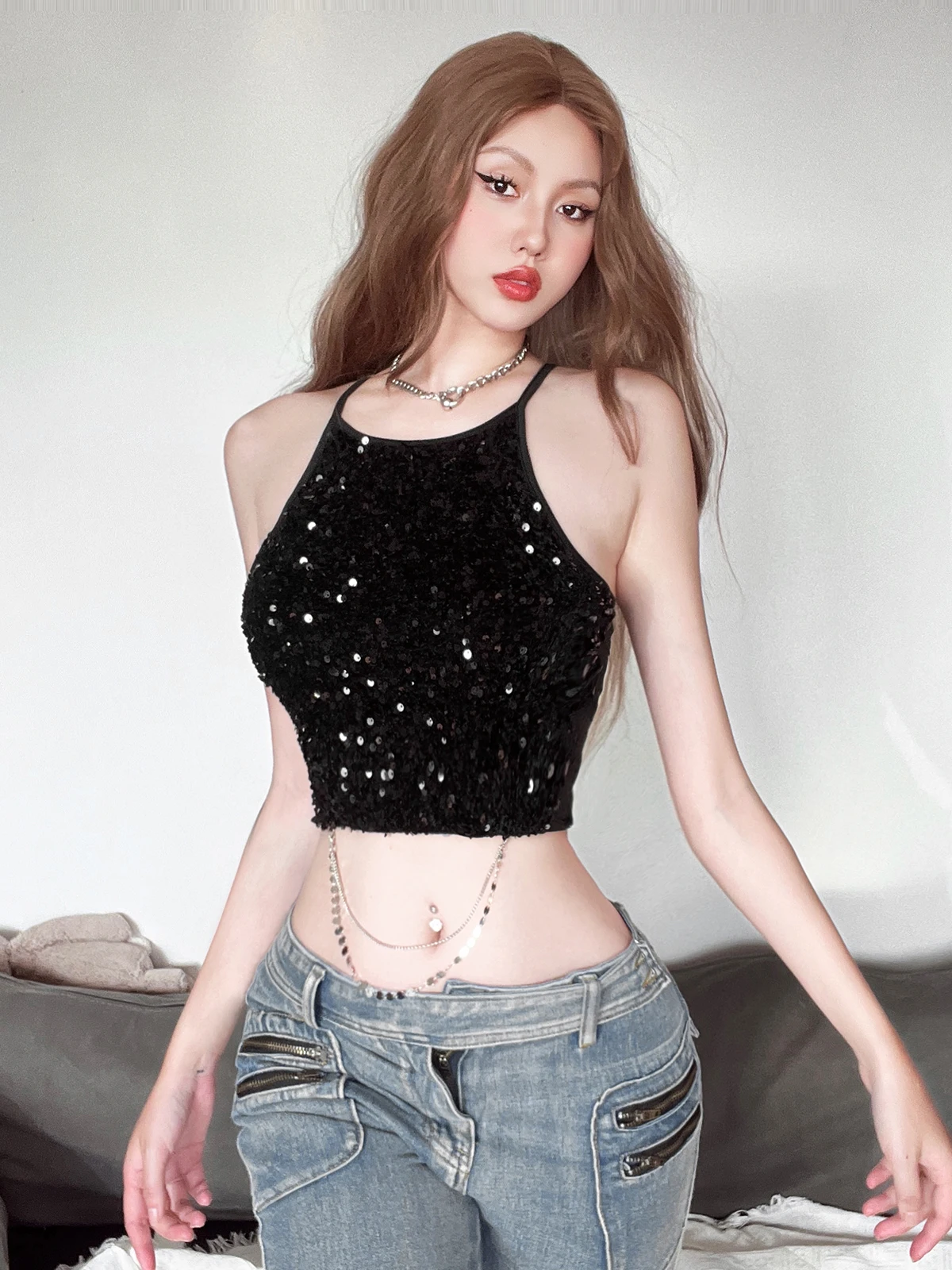 Sexy Cross Ba Strap Weste Damen Slim Fit Ort Länge Farbe Top WEIRD PUSS Marke Par Wear Polyester Spandex Mischung