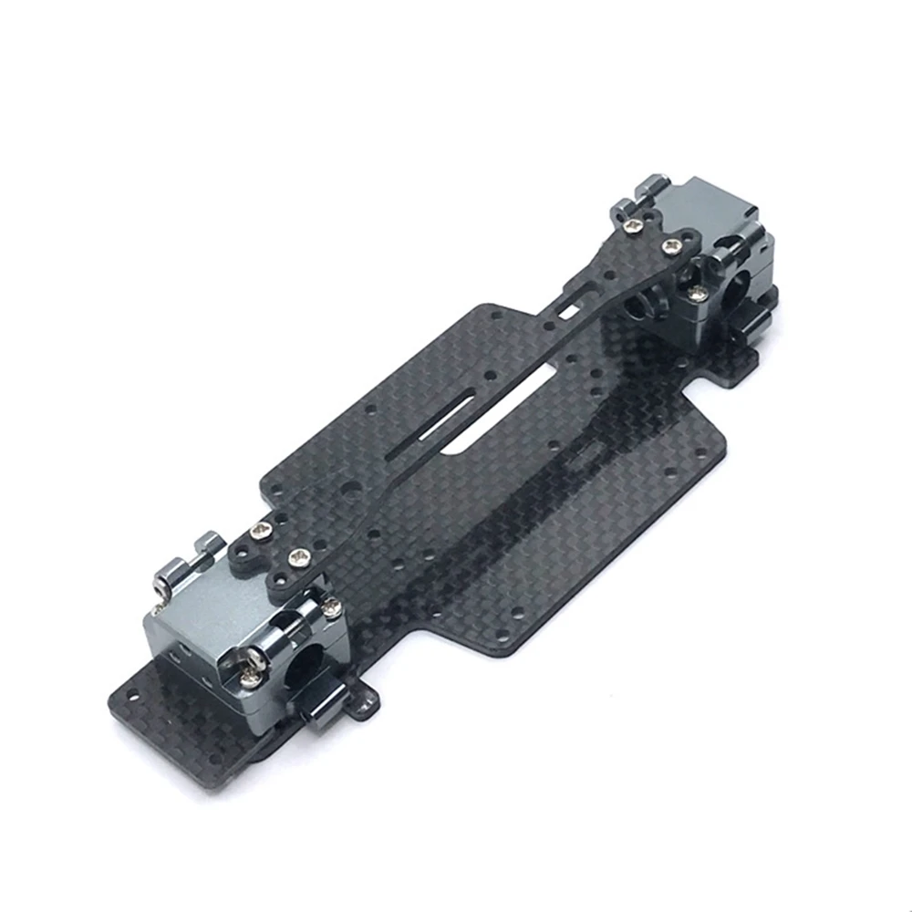 Carbon Fiber Chassis and Metal Gearbox Set for Wltoys 284131 K969 K979 K989 K999 P929 1/28 RC Car Upgrade Parts,C